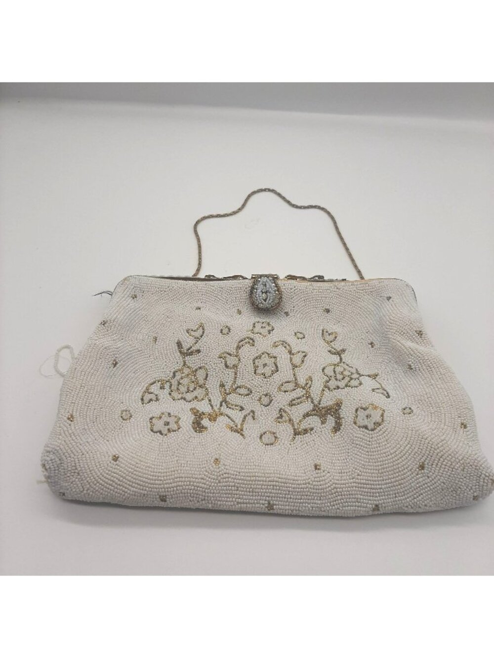 Vintage Beaded Evening Clutch Handbag Marshall Field & Company France
